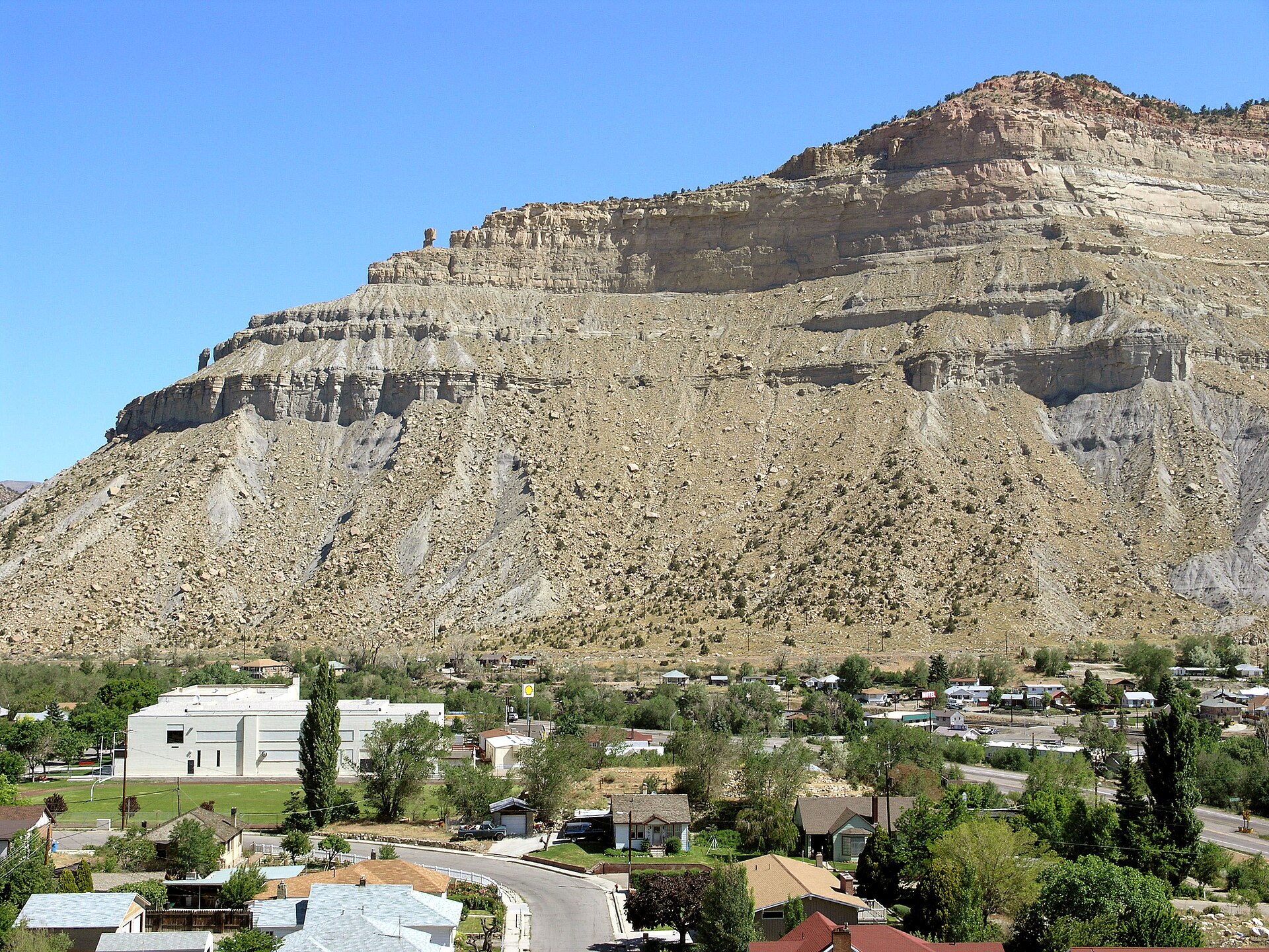 The Book Cliffs rising above Carbon County, Utah
